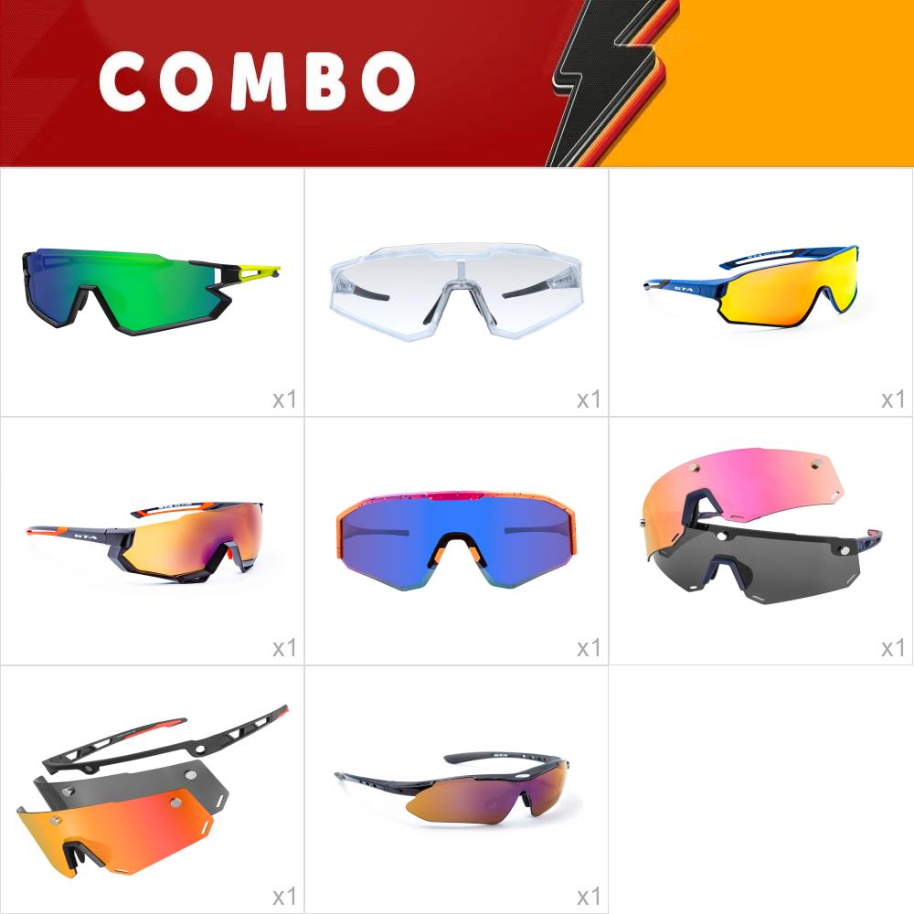                                             férias <b>20%</b> - 8x óculos para ciclismo gta - mix com opções fotocromático, polarizado, magnético, com multiplas lentes