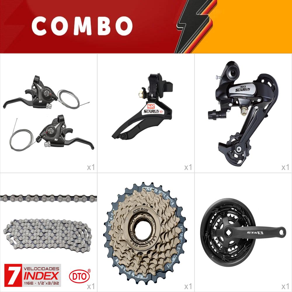           combo 1x kit relação 21v sunrun