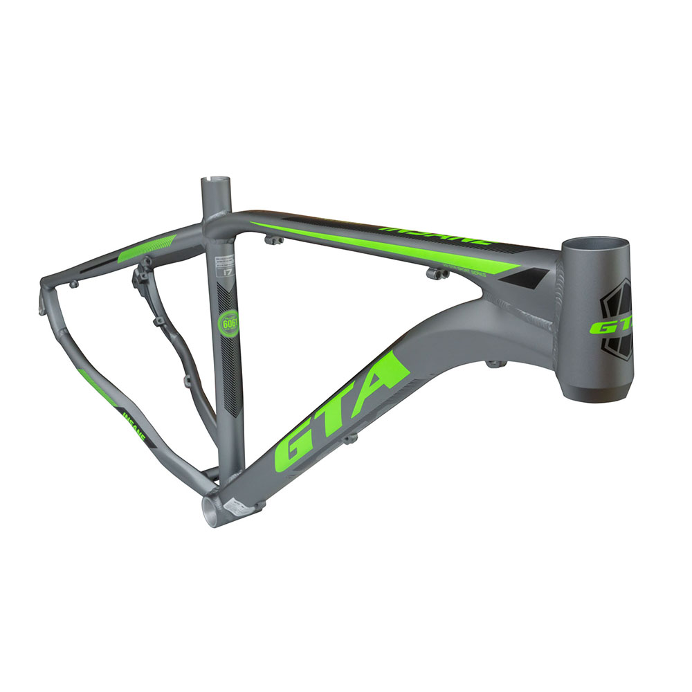 Quadro 29 alumínio gta insane tam 19 verde/cinza post mount  sem kit