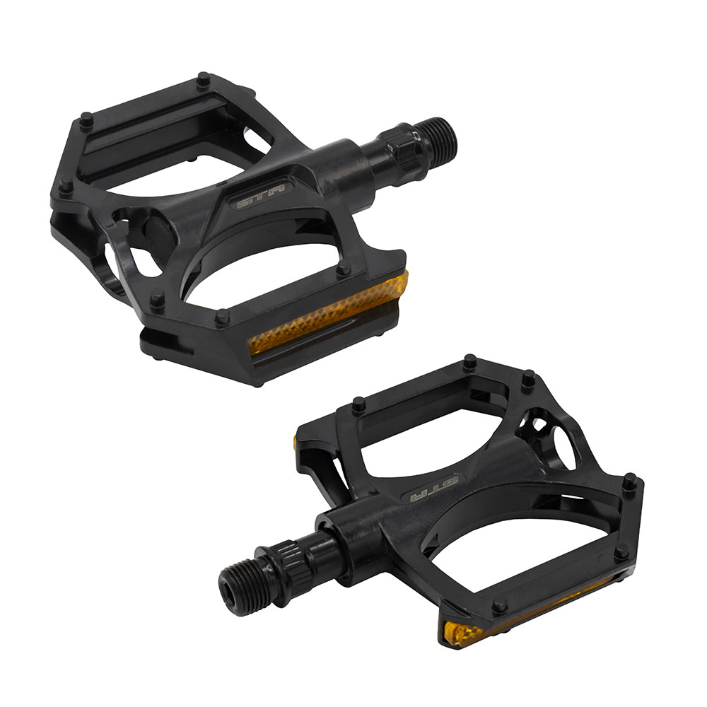 Pedal 9/16 plataforma alumínio preto com bucha du