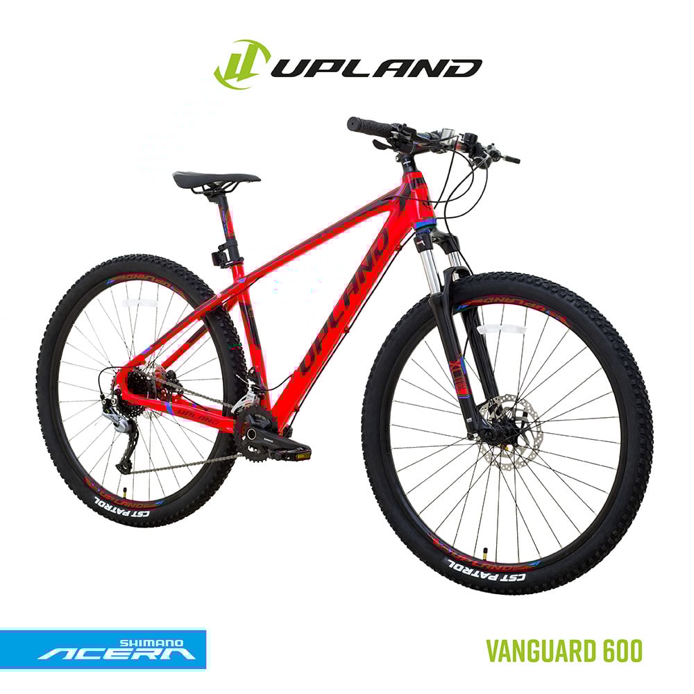 Bicicleta upland vanguard 600 29 alumínio tamanho 19 vermelho/preto 18v freio hidraulico acera+alivio