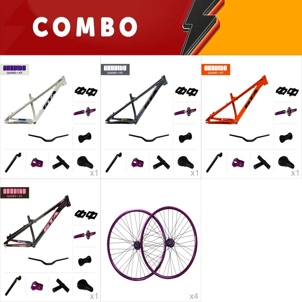                                               ferias <b>10%</b> -4x quadro freeride 26 gravity branco, preto, laranja, cinza e com kit + <b>roda montada com cubo barulhento </b>