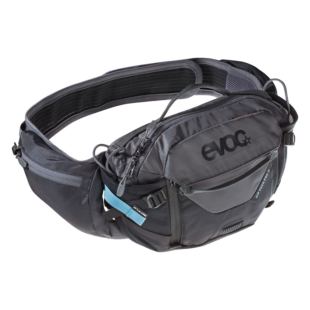 Hip pack pro 3 l + bolsa de hidratação 1.5l preto/cinza carbono