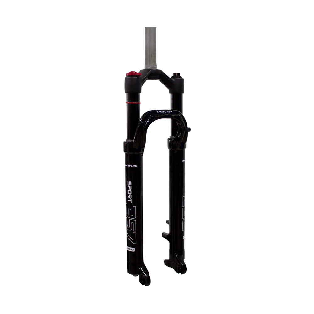 Suspensão 29 alumínio canela 40mm ahead set 28.6mm com regulagem(preload) e trava mlo travel 100mm
