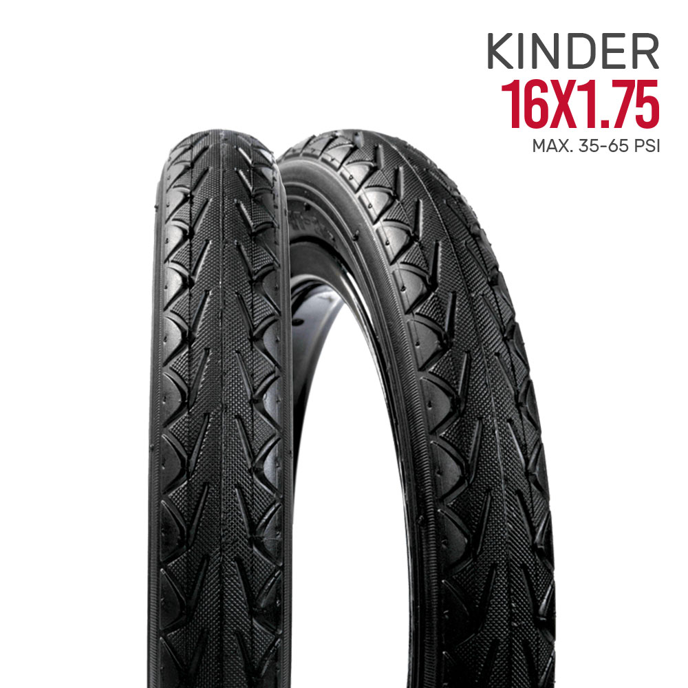 Pneu 16 x 1.75 kinder preto