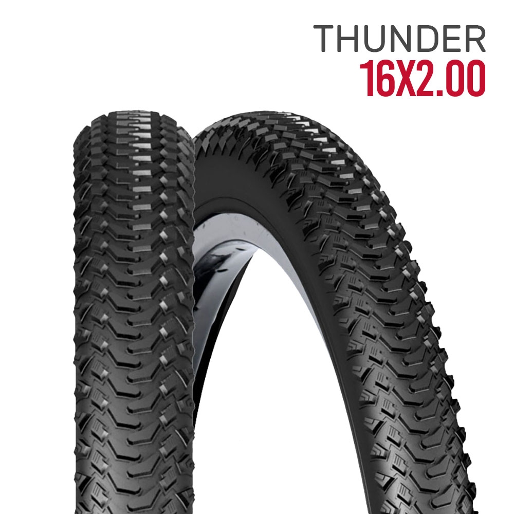 Pneu 16 x 2.00 thunder preto