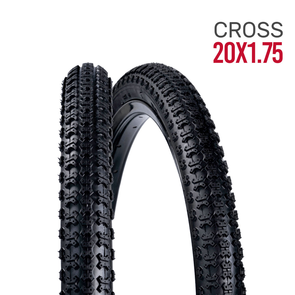 Pneu 20 x 1.75 cross preto 
