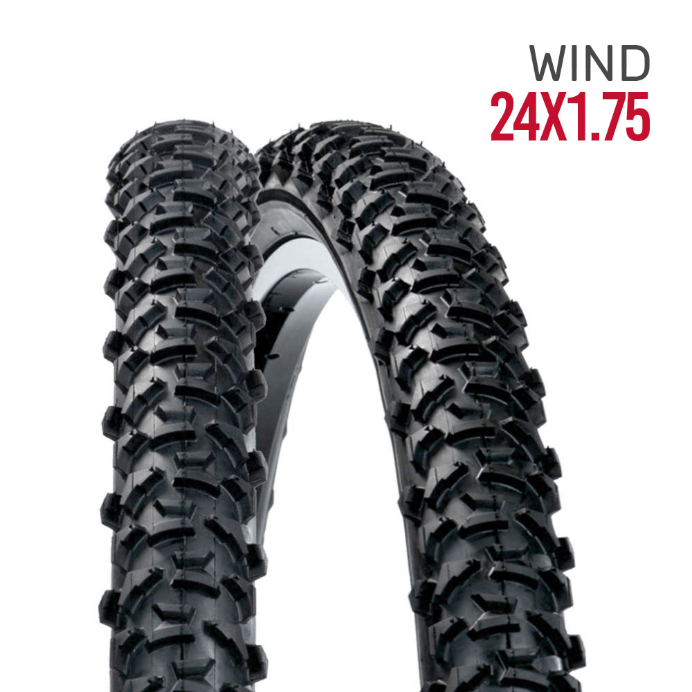 Pneu 24 x 1.75 wind cor preto 