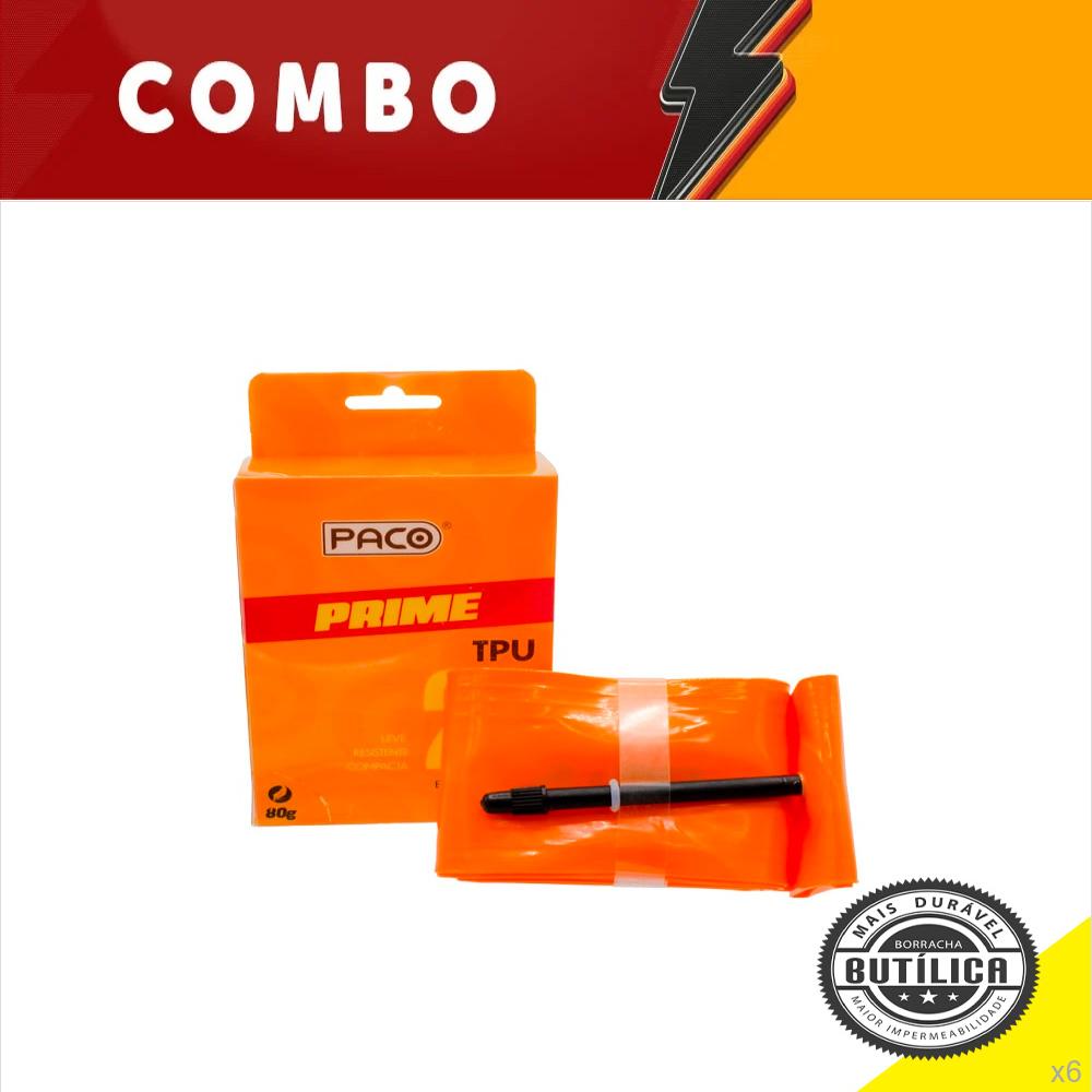    férias <b>20%</b> - 6x câmara aro 29x1.90/2.35 tpu válvula presta 65mm