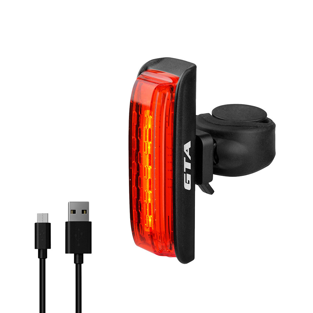 Sinalizador traseiro cob 30 lumens com sensor de freio automático bateria integrada 550mah recarregavel usb
