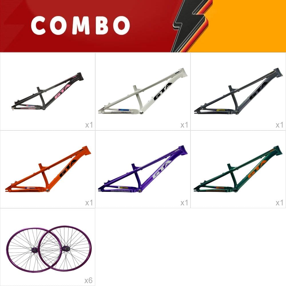   promocional 10% de desconto -6x quadro freeride 26 gravity verde, branco, preto, laranja, cinza e roxo com kit + roda montada com cubo barulhento 