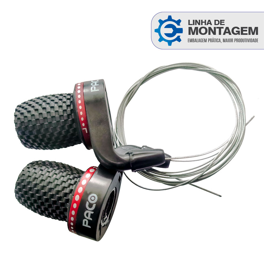 [para linha de montagem]  alavanca grip shift 21 velocidades com manopla cabo e conduíte.