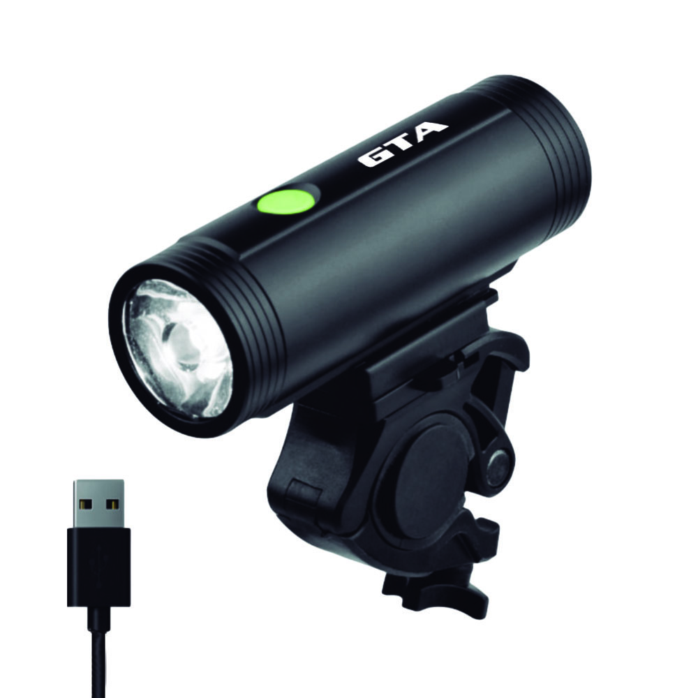 Farol led 1100 lumens com indicador de carga, recarregável via usb