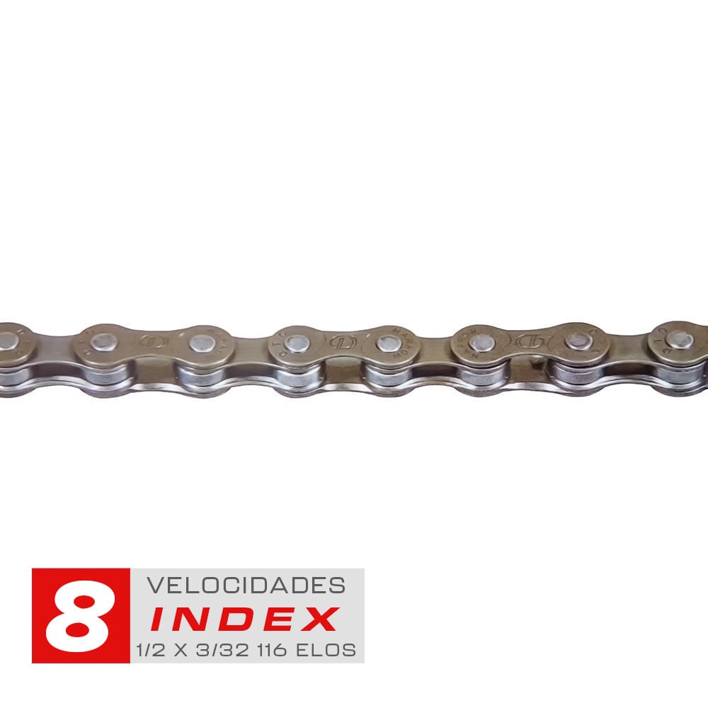 Corrente fina 8 velocidades  1/2  x  3/32 116 elos index