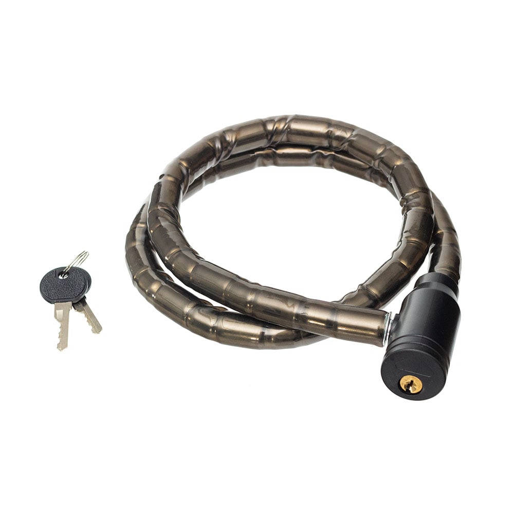 Cadeado articulado aço 18mm x 1000mm fume com 2 chaves
