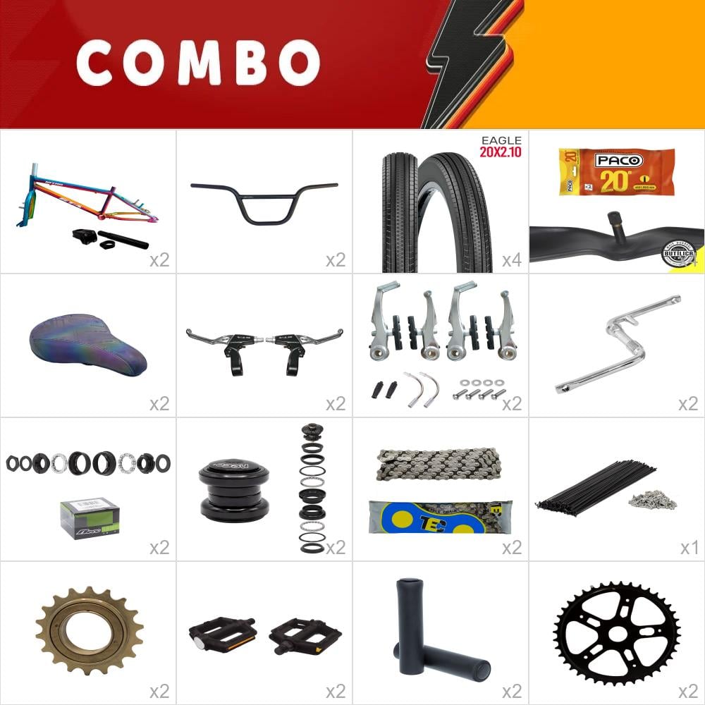           combo bmx 2x gta nitro camaleão - falta aros e cubo - confira os itens