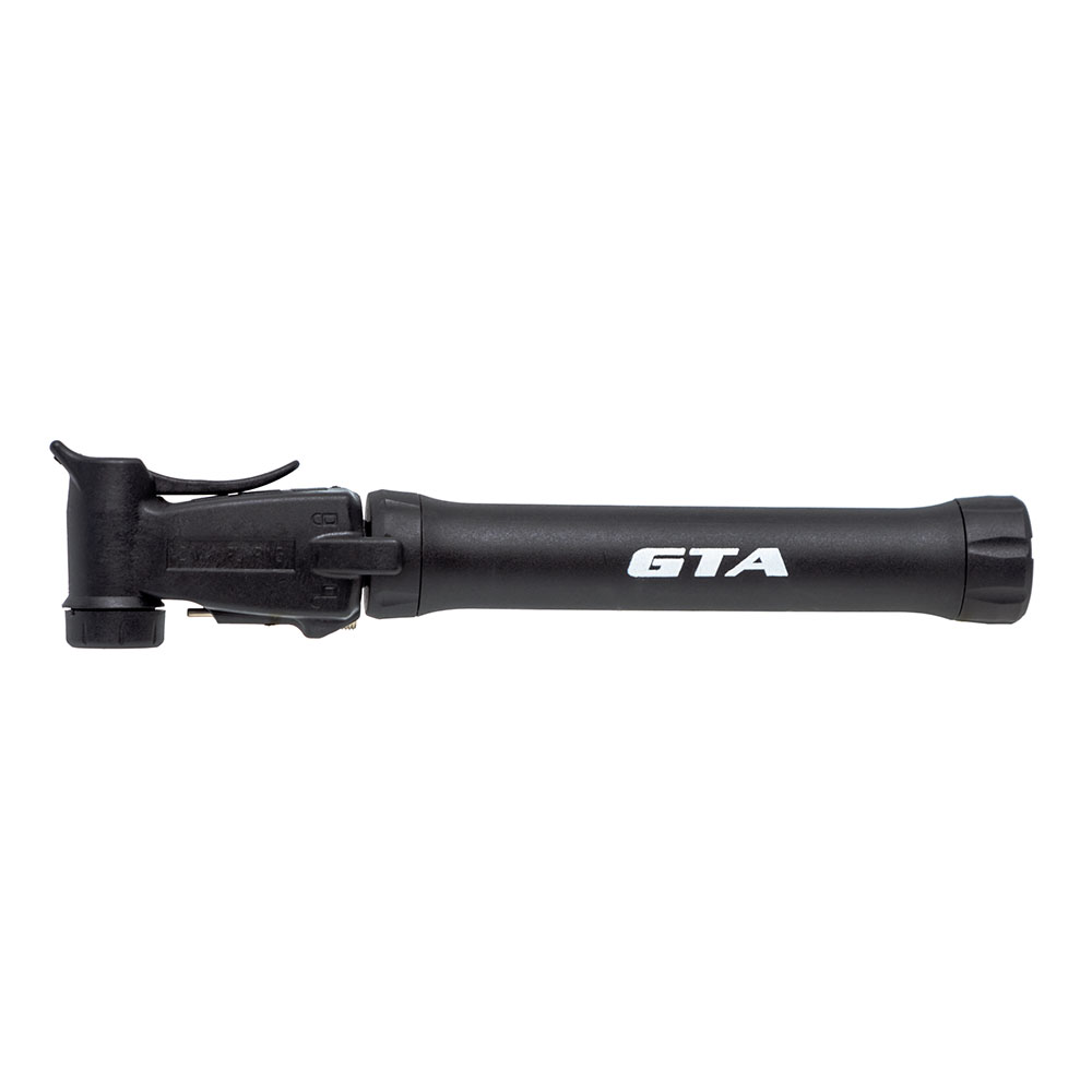 Bomba de ar portátil bidirecional 80psi, de mão, para válvula tipo americana e presta, cor preto