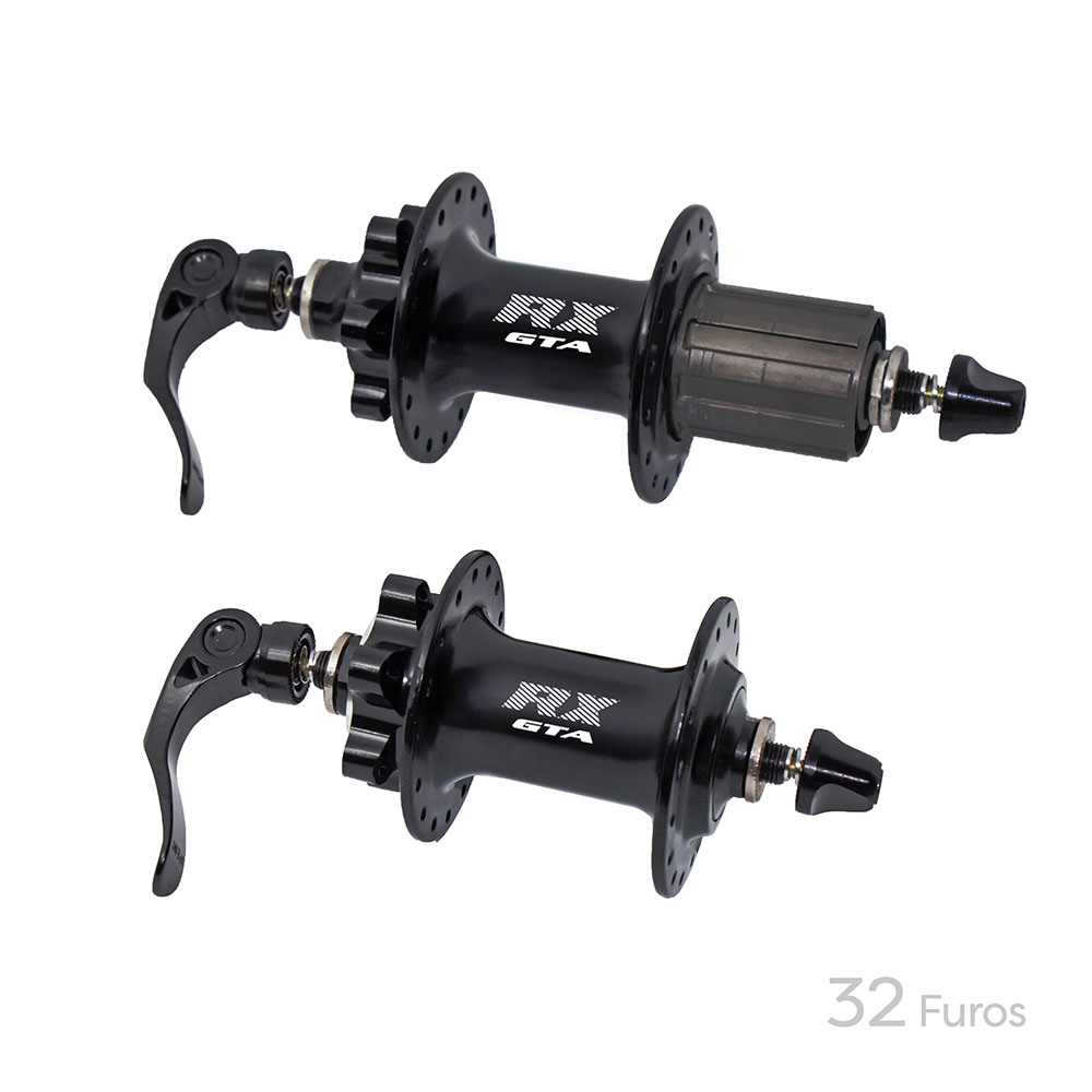 Cubo aluminio par com rolamento preto para cassete de 12 velocidades com blocagem para freio a disco 32 furos
