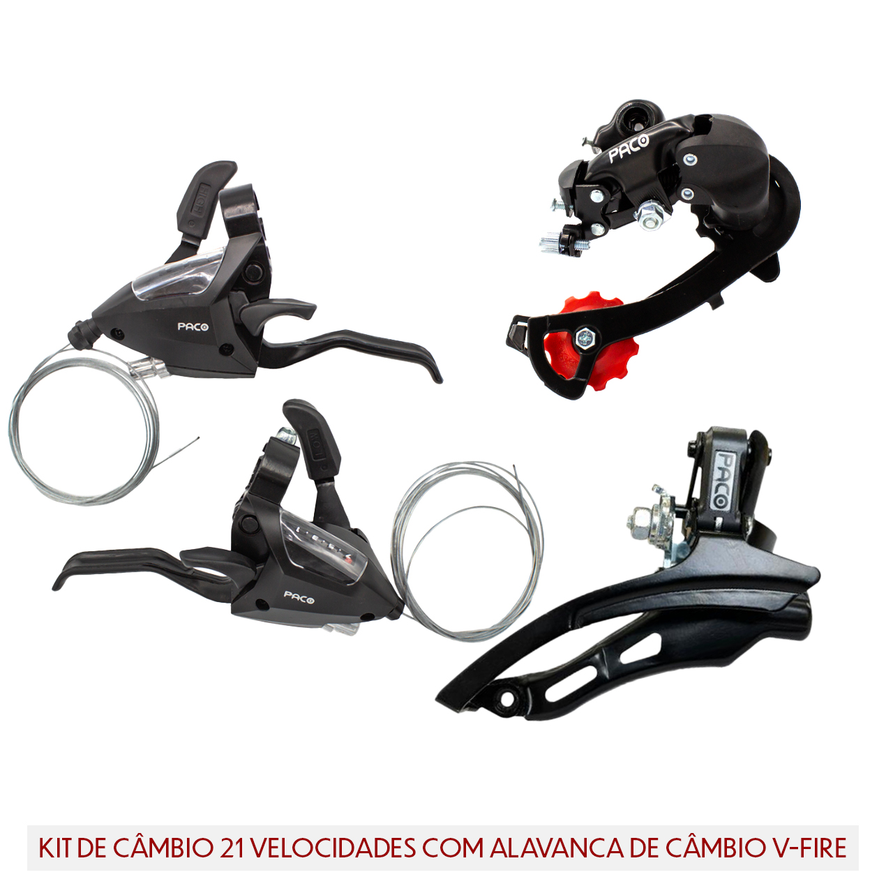 Kit de câmbio 21 velocidades com alavanca de câmbio vfire