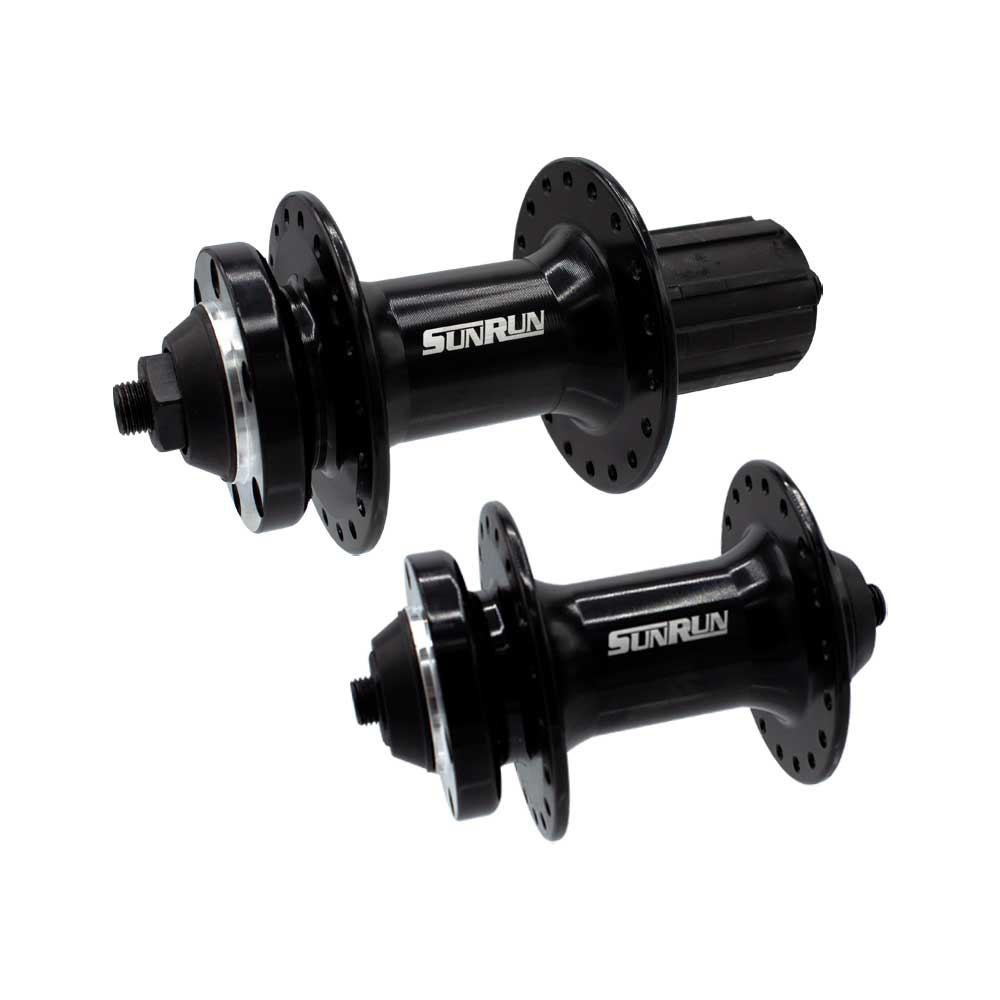 Cubo aluminio par com rolamento preto para cassete de 8 a 12 velocidades com blocagem para freio a disco 36 furos
