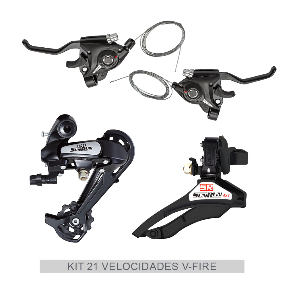 Kit de cambio 21 velocidades com alavanca vfire