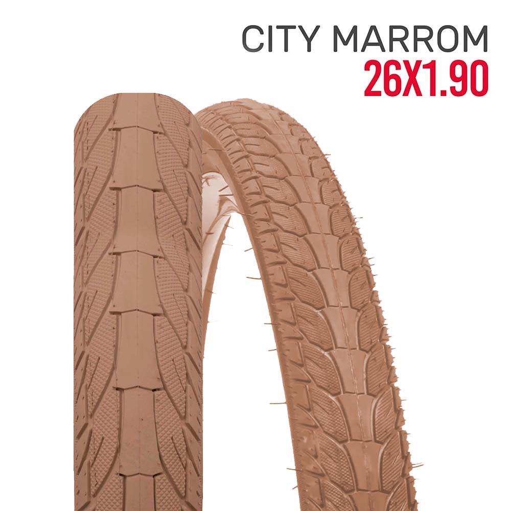 Pneu 26x1.90 city marrom 