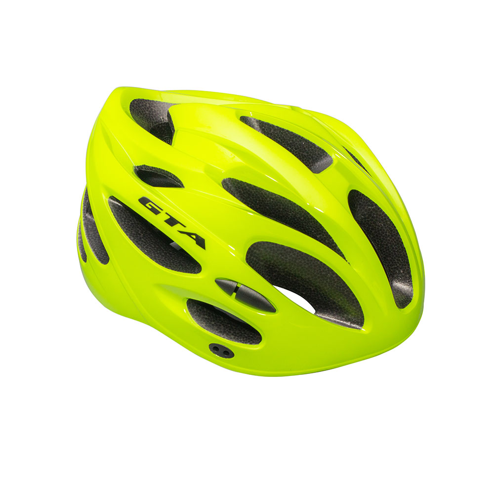 Capacete inmold mtb start 54/58 20 furos amarelo neon com sinalizador