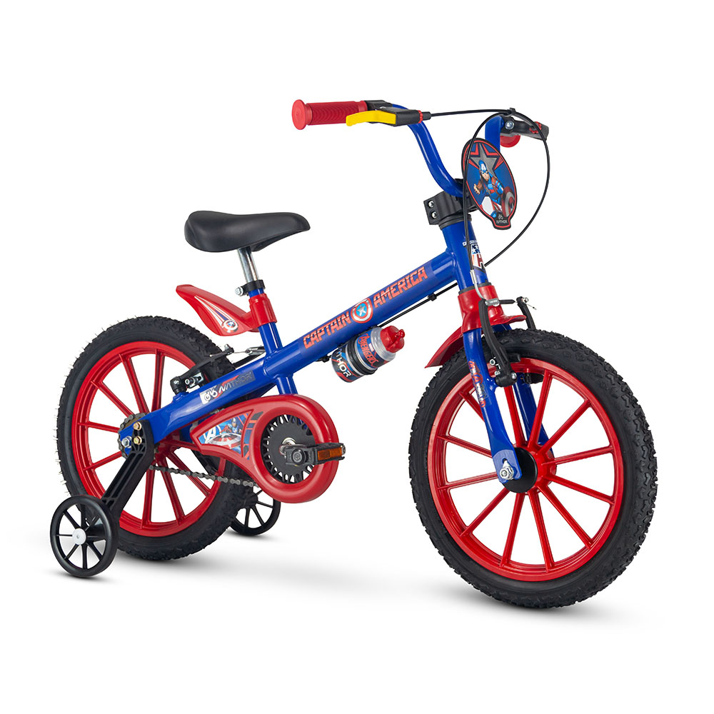Bicicleta infantil aro 16 nathor capitão américa