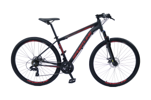 Bicicleta 29 shimano tz 21v freio a disco st1 preto/vermelho 19