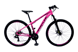 Bicicleta 29 importado 27v freio hidráulico cassete st12 rosa/preto 15.5