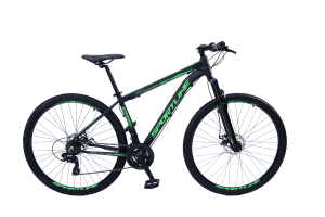 Bicicleta 29 shimano alivio 27v freio hidr. c/ trava cassete st10 preto/verde 17